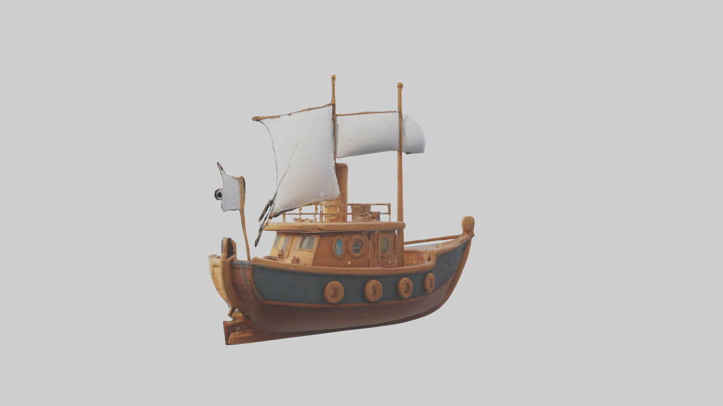 Cartoon Boat model 3D model