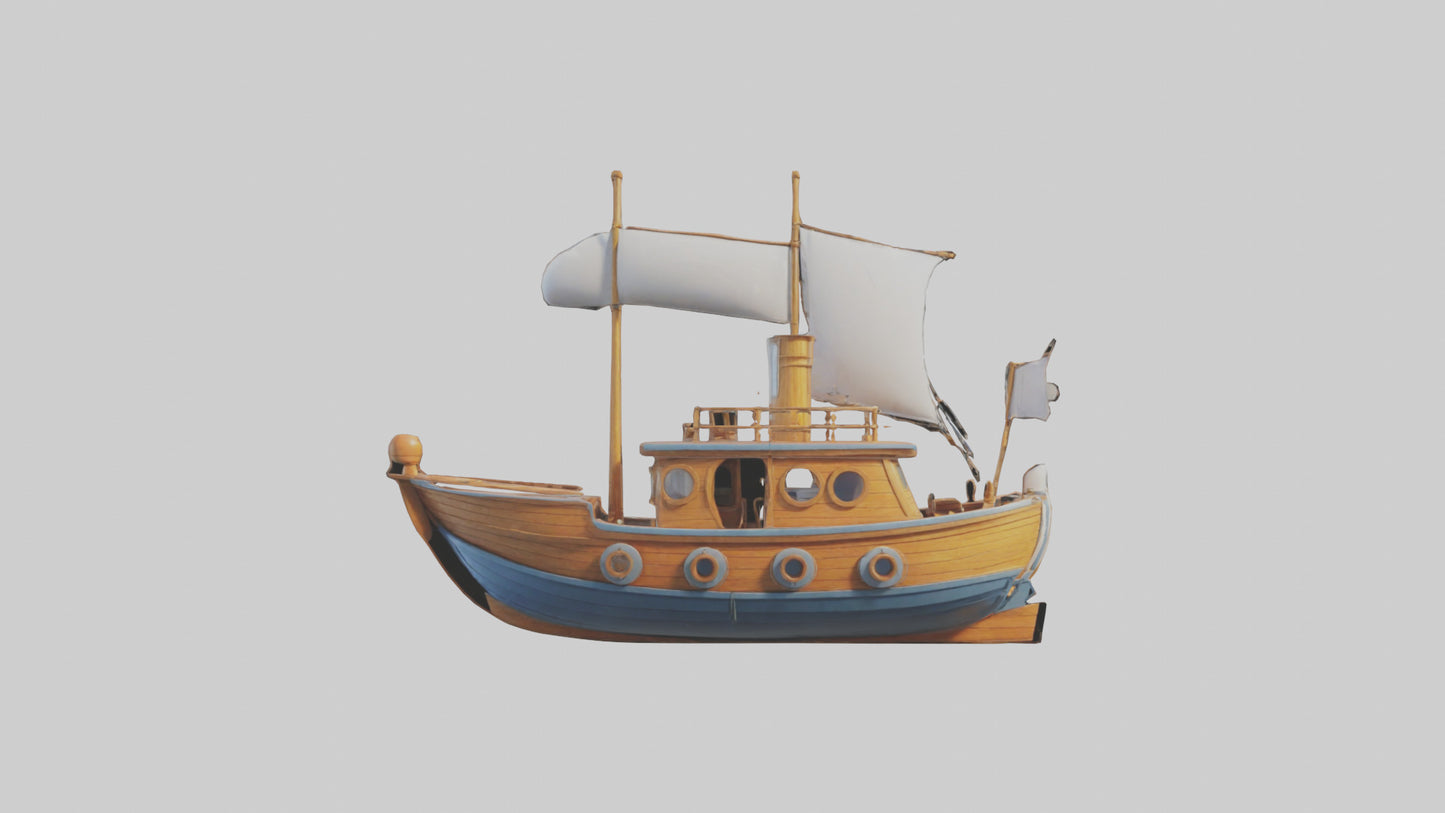 Cartoon Boat model 3D model