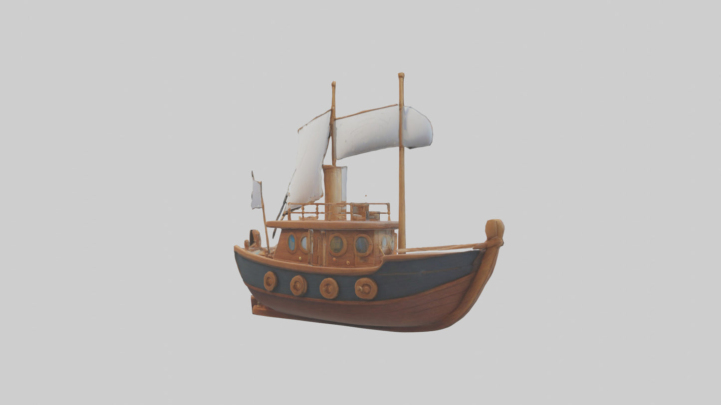 Cartoon Boat model 3D model