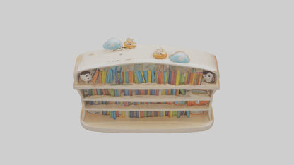 Cartoon Book Shelf model 3D model