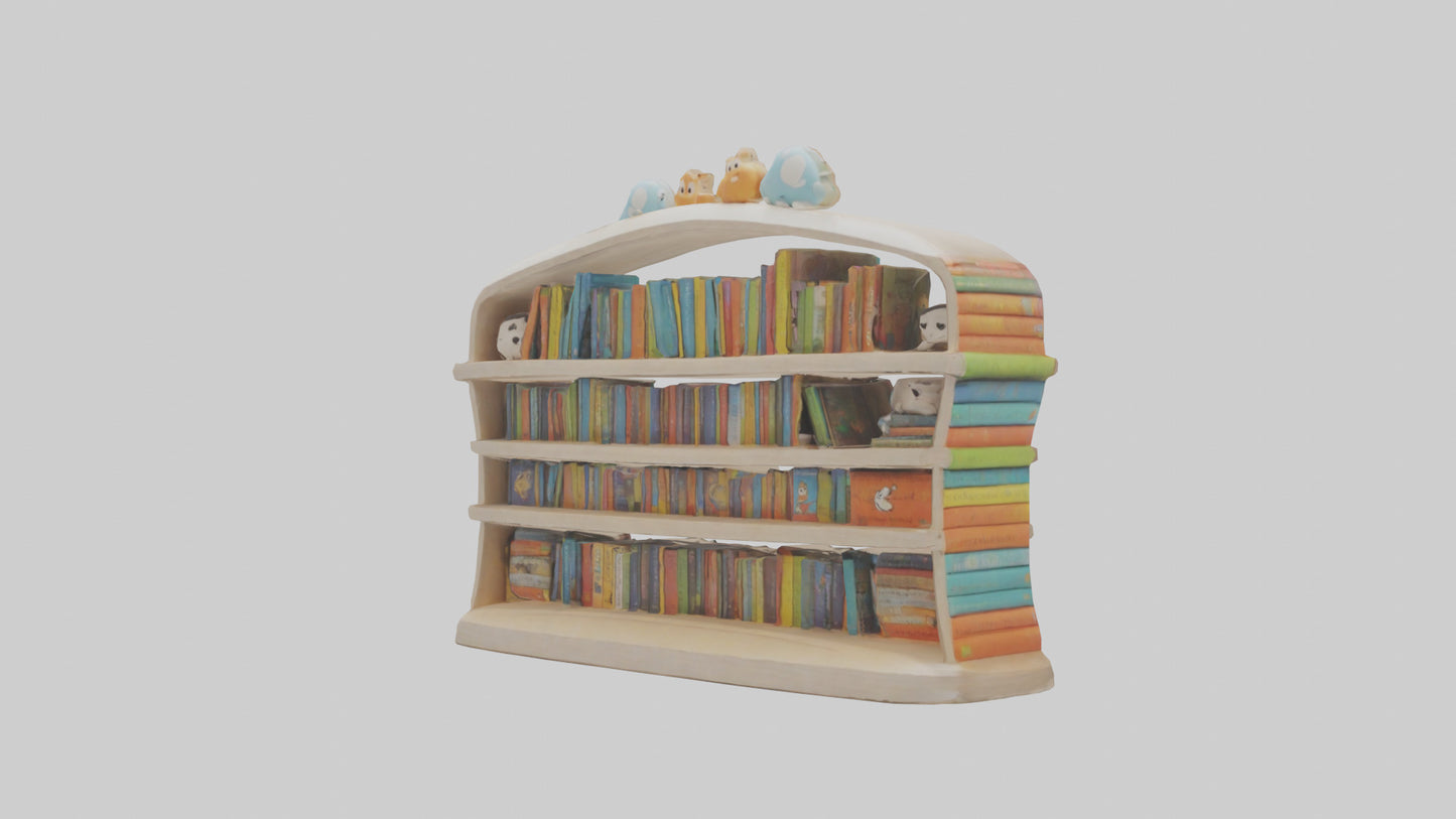 Cartoon Book Shelf model 3D model