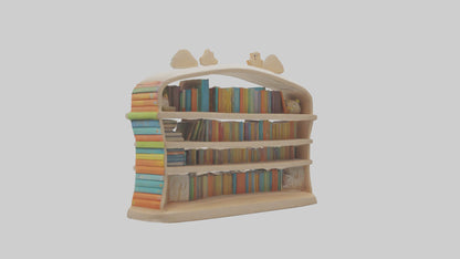 Cartoon Book Shelf model 3D model