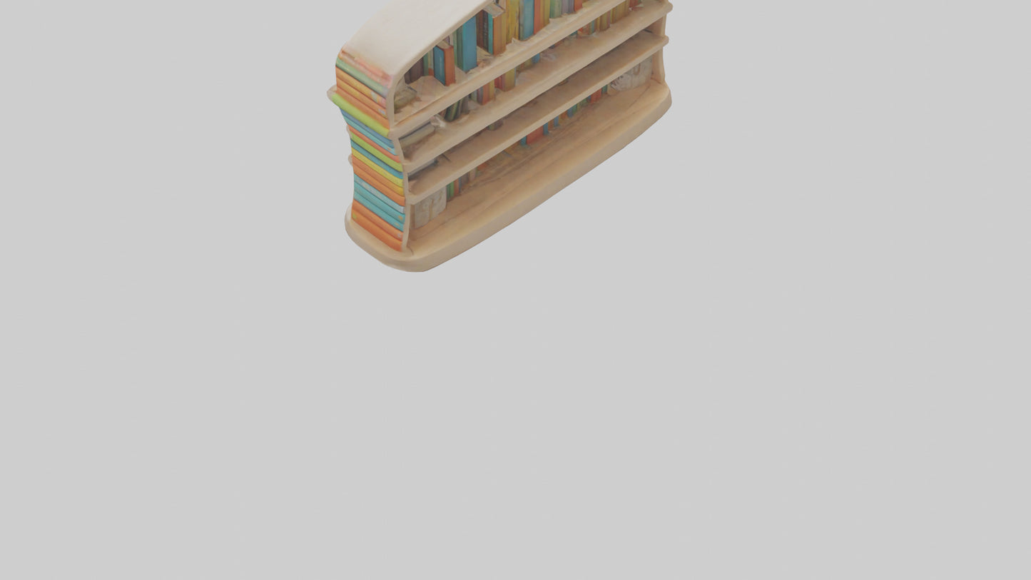 Cartoon Book Shelf model 3D model