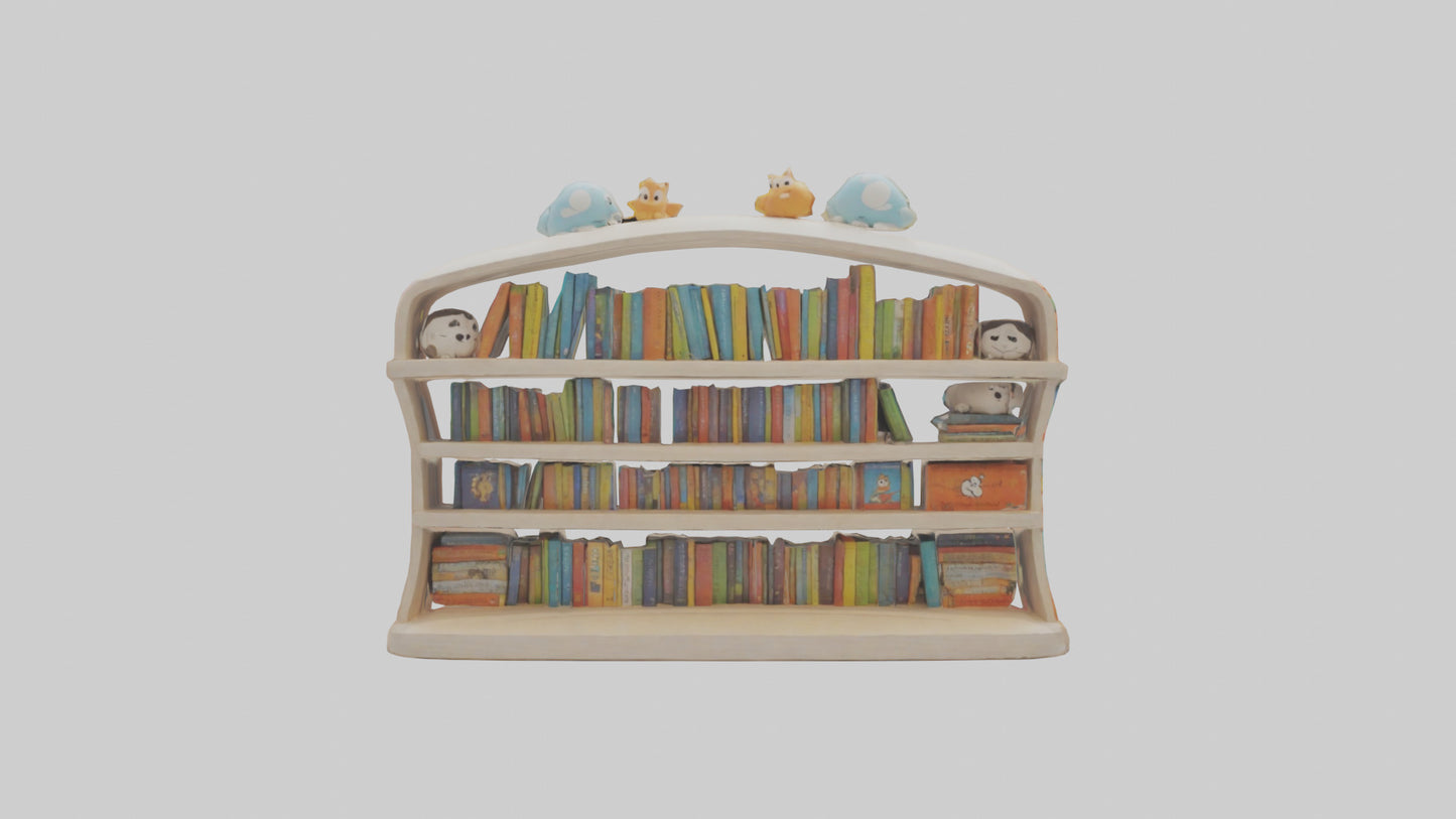 Cartoon Book Shelf model 3D model