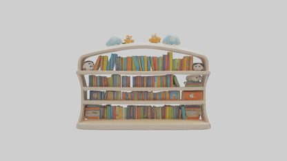 Cartoon Book Shelf model 3D model