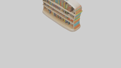Cartoon Book Shelf model 3D model