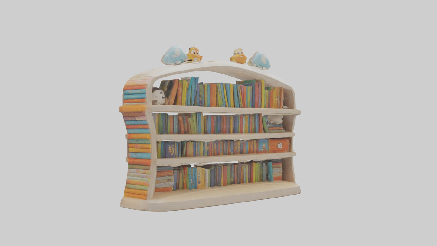 Cartoon Book Shelf model 3D model