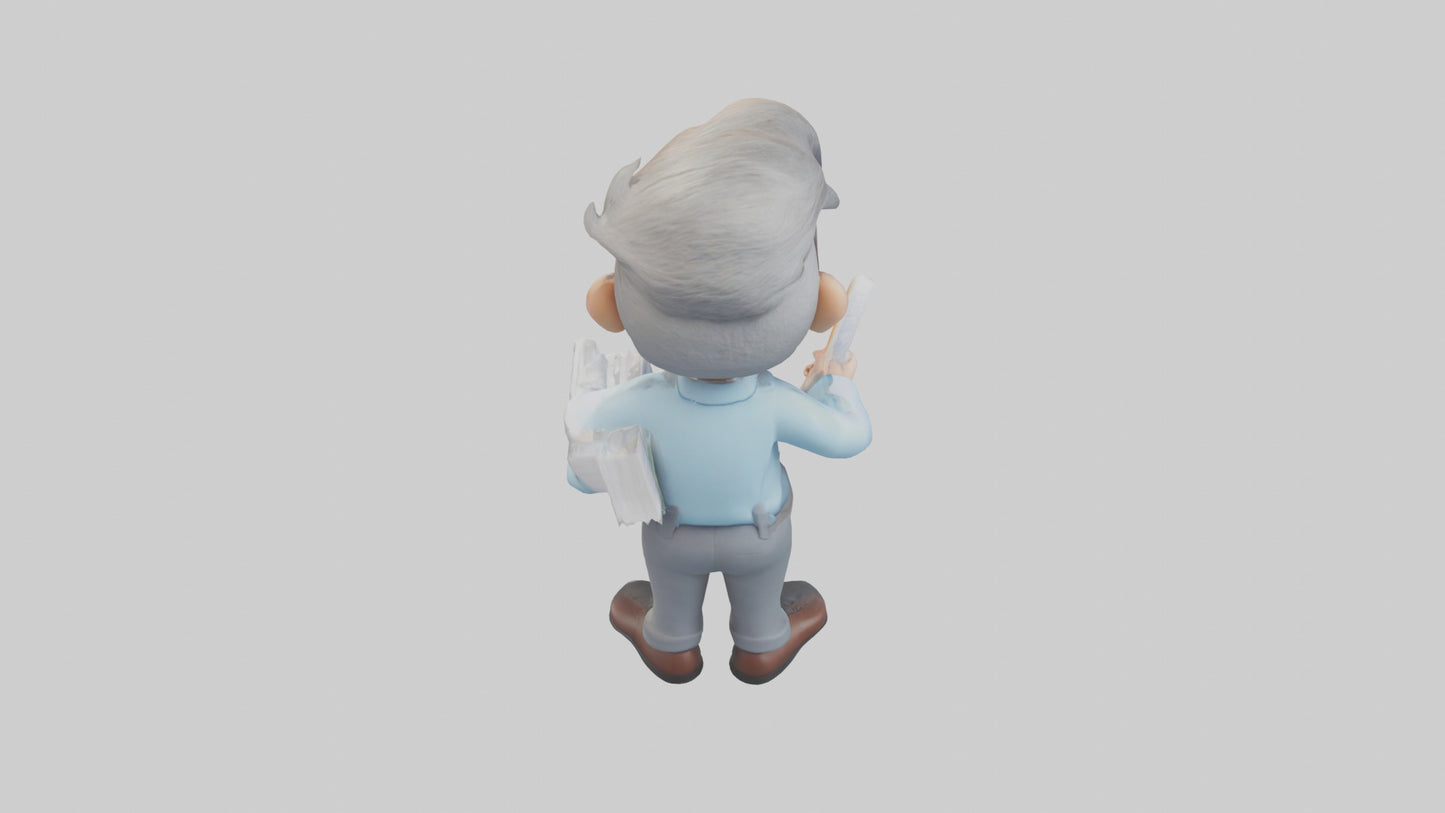 Cartoon Bookkeeper model 3D model