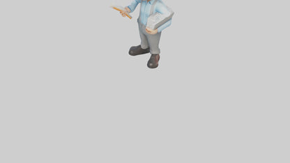 Cartoon Bookkeeper model 3D model