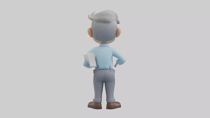 Cartoon Bookkeeper model 3D model