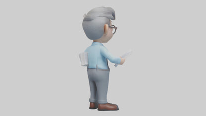 Cartoon Bookkeeper model 3D model