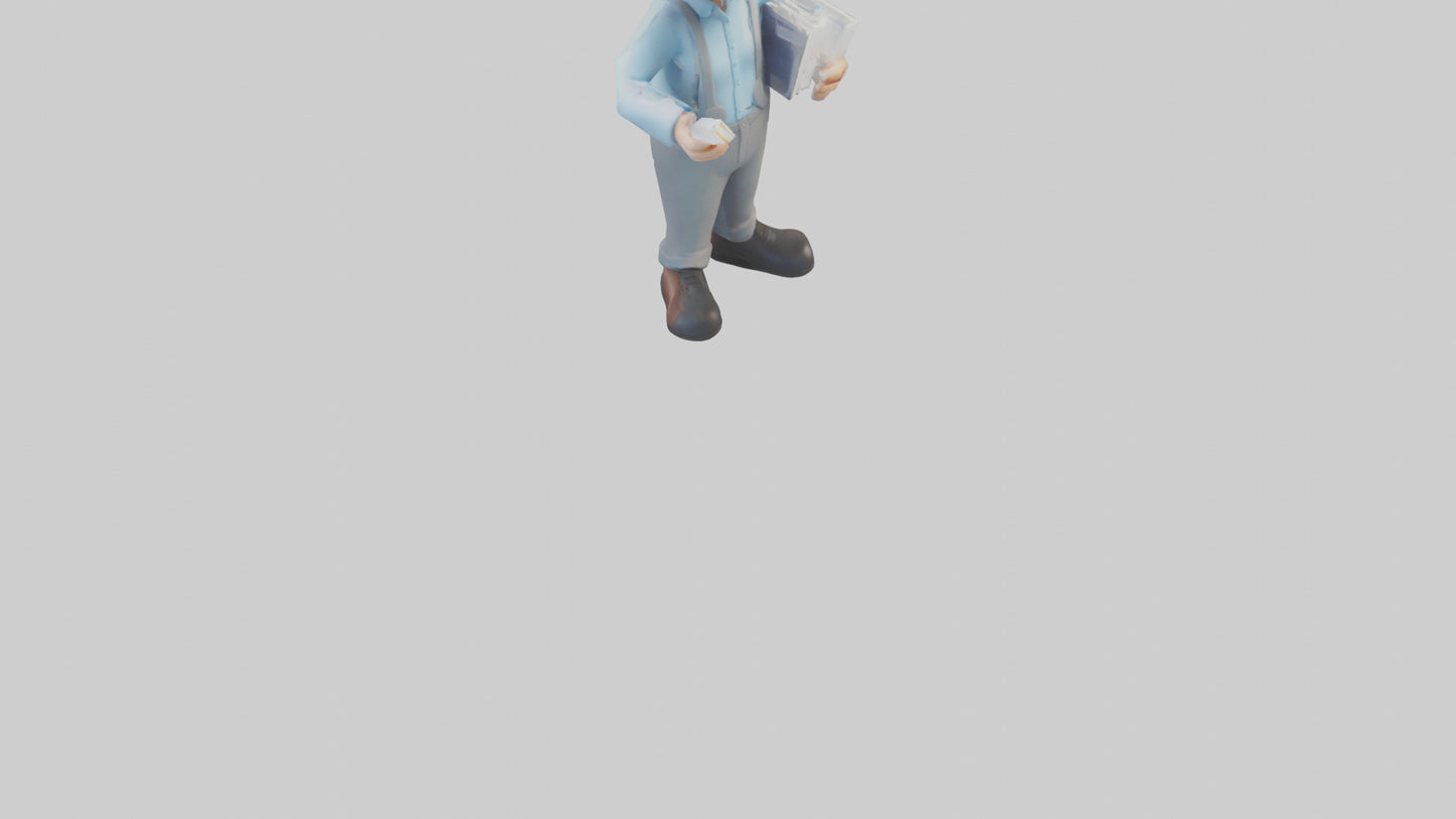 Cartoon Bookkeeper model 3D model