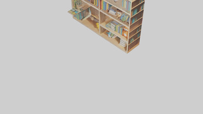 Cartoon Bookshelf model 3D model