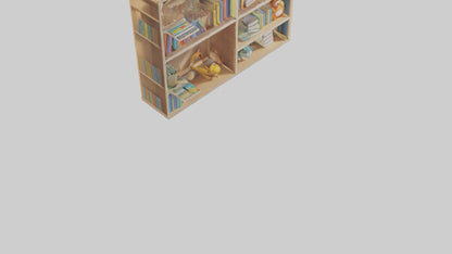 Cartoon Bookshelf model 3D model