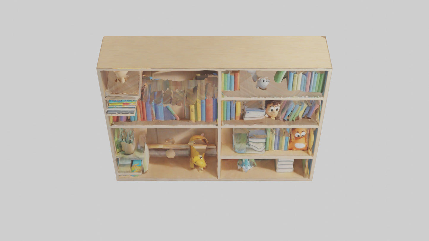 Cartoon Bookshelf model 3D model