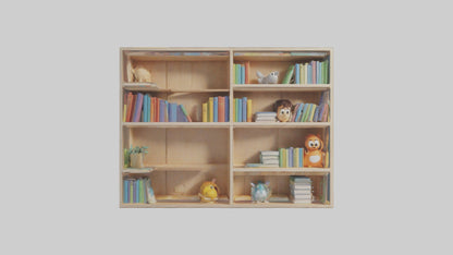 Cartoon Bookshelf model 3D model