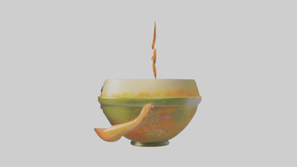 Cartoon Bowl of Soup model 3D model