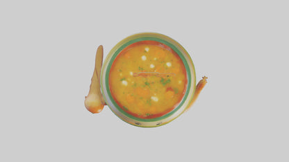 Cartoon Bowl of Soup model 3D model