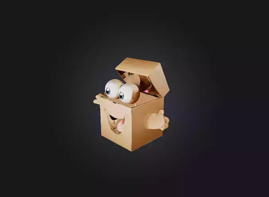 3D model cartoon box VR / AR / low-poly