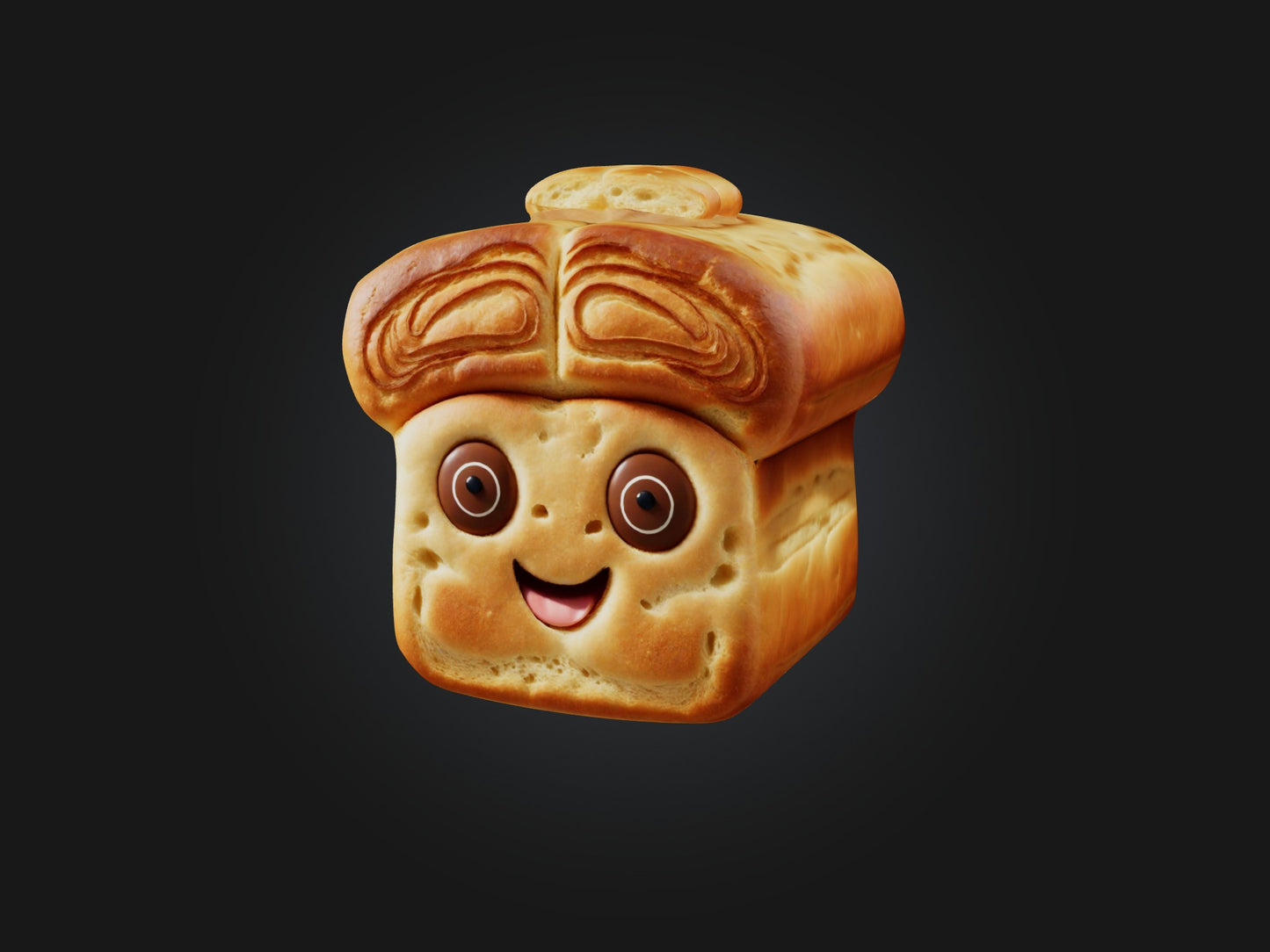 3D model Cartoon Bread VR / AR / low-poly