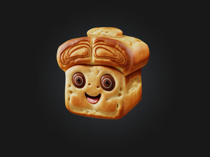 3D model Cartoon Bread VR / AR / low-poly