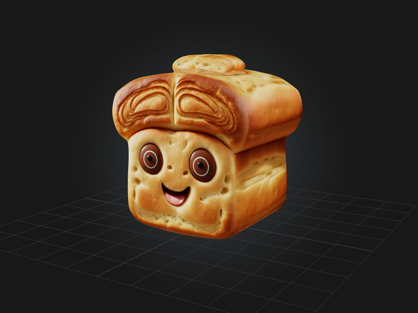 3D model Cartoon Bread VR / AR / low-poly