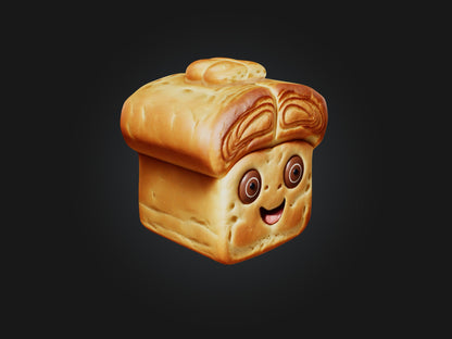 3D model Cartoon Bread VR / AR / low-poly