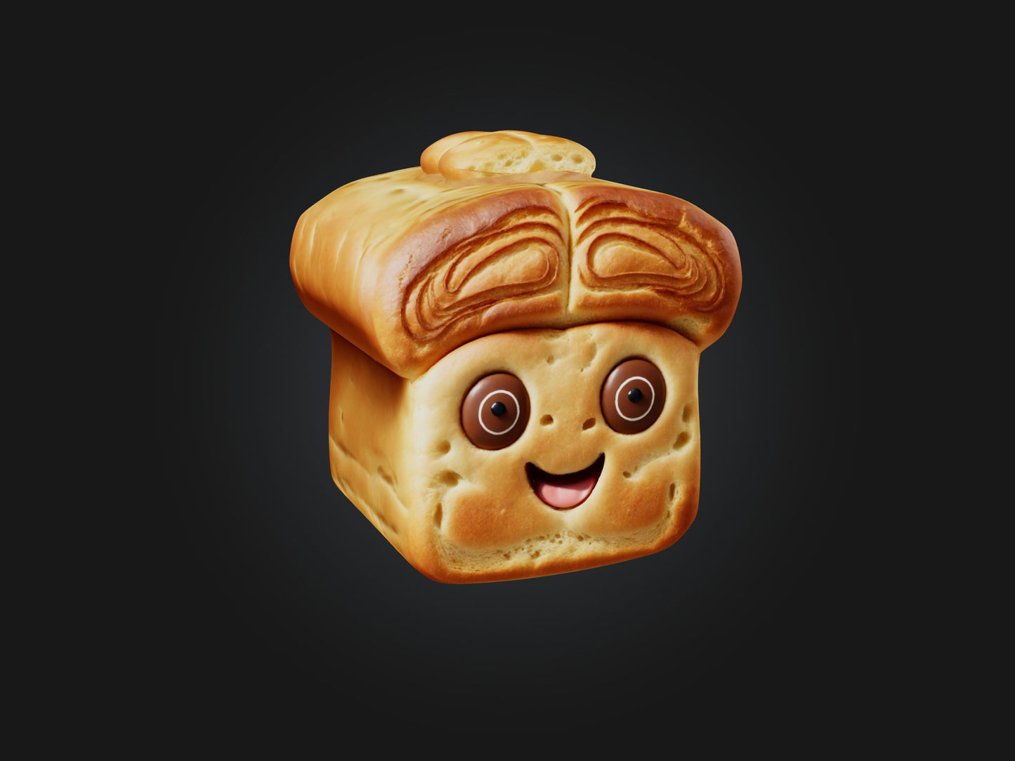 3D model Cartoon Bread VR / AR / low-poly