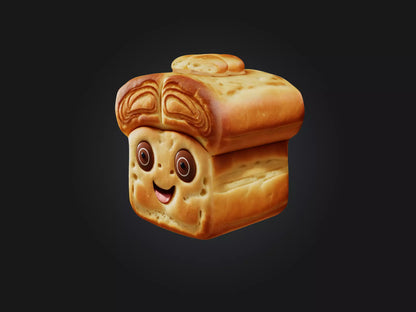 3D model Cartoon Bread VR / AR / low-poly