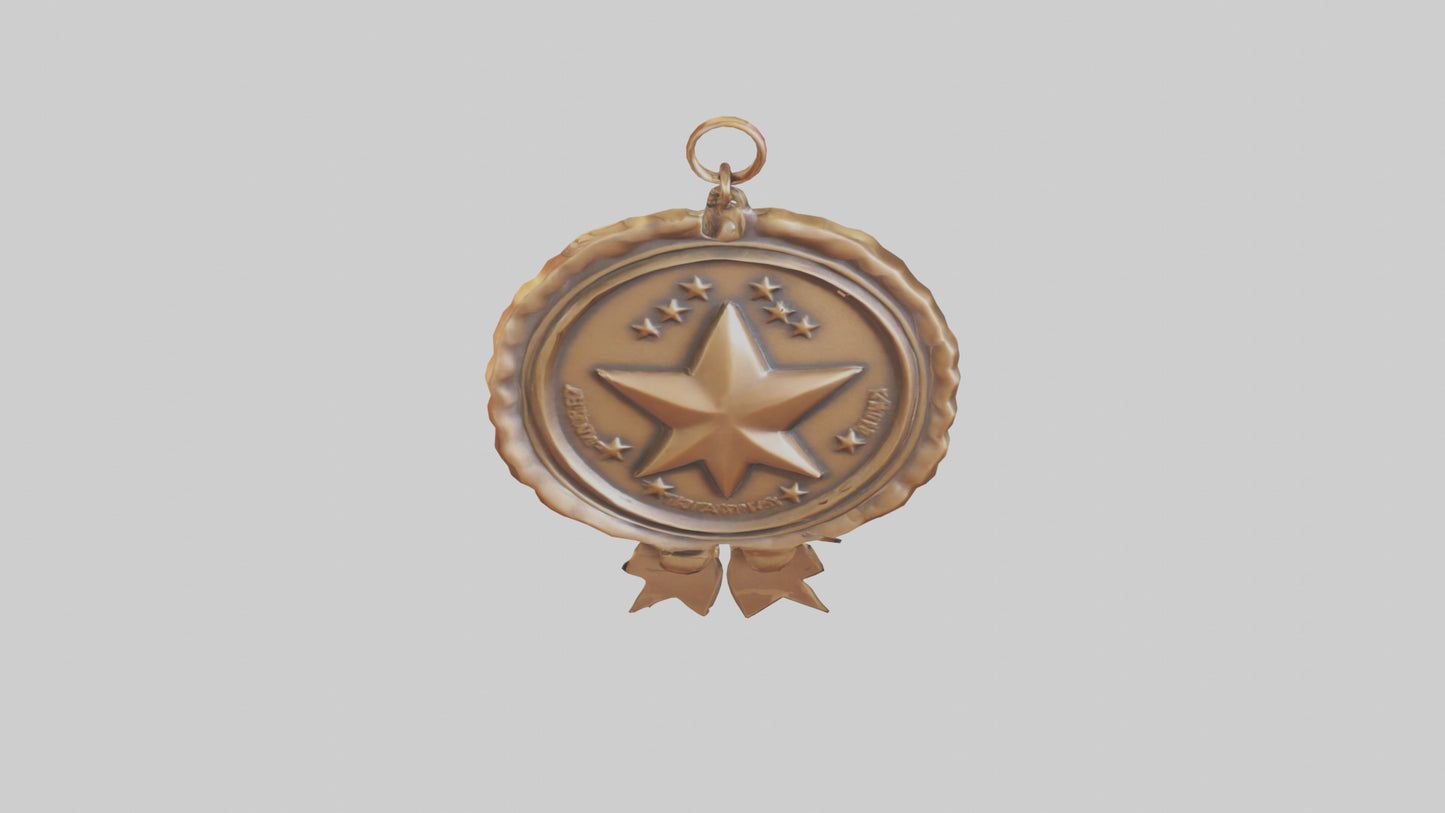 Cartoon Bronze Medal model 3D model