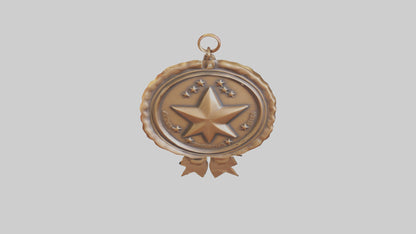 Cartoon Bronze Medal model 3D model