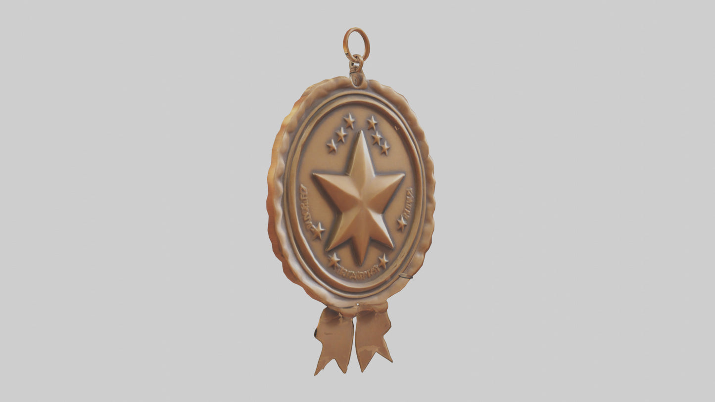 Cartoon Bronze Medal model 3D model