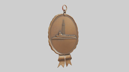 Cartoon Bronze Medal model 3D model