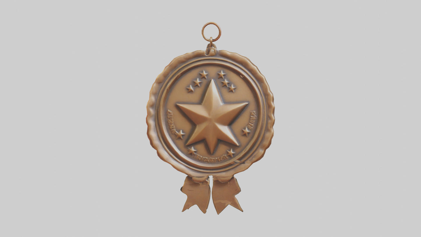 Cartoon Bronze Medal model 3D model