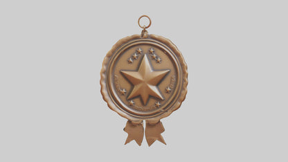Cartoon Bronze Medal model 3D model