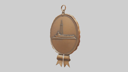 Cartoon Bronze Medal model 3D model
