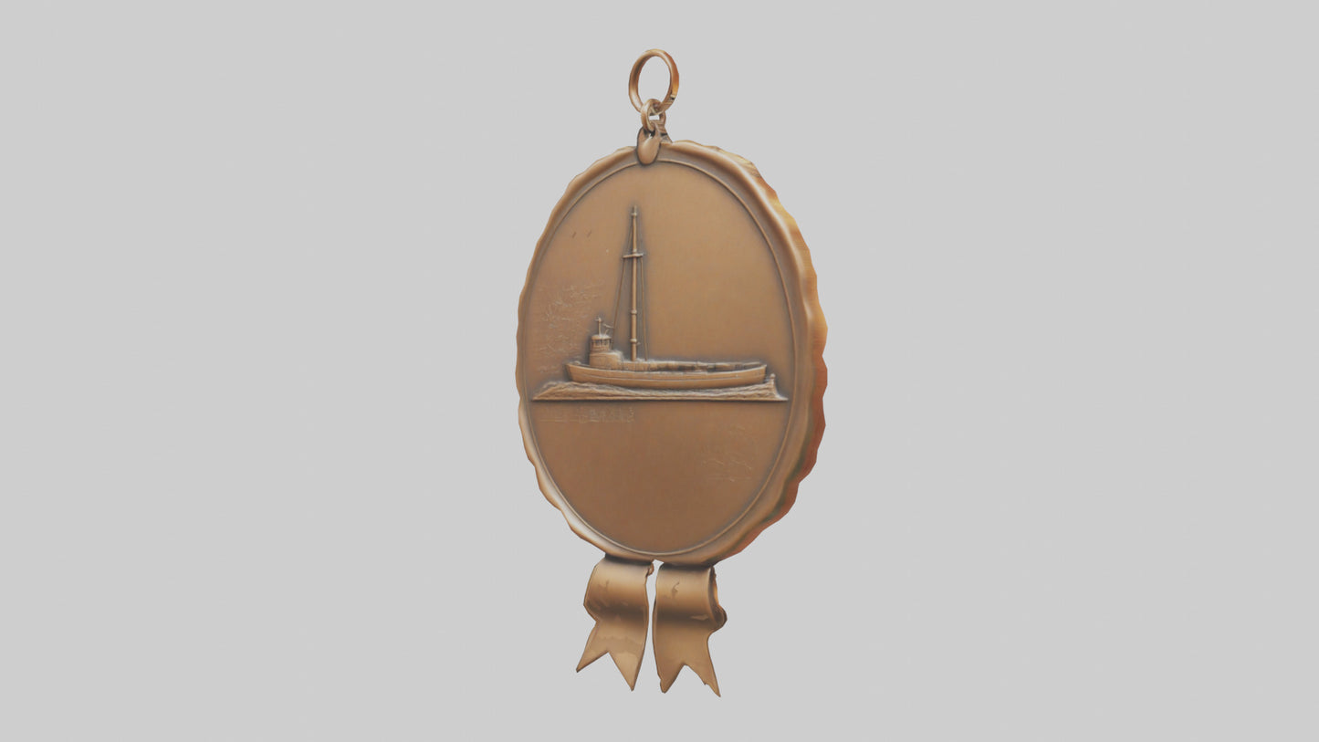 Cartoon Bronze Medal model 3D model