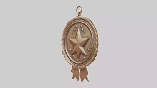 Cartoon Bronze Medal model 3D model