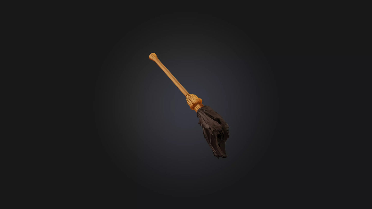 Cartoon Broomstick 3D model
