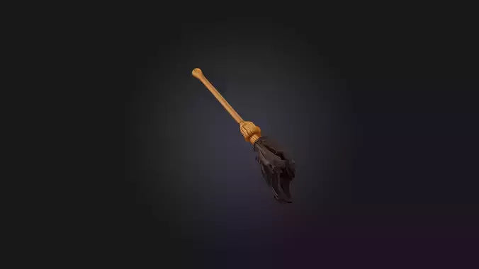 Cartoon Broomstick 3D model