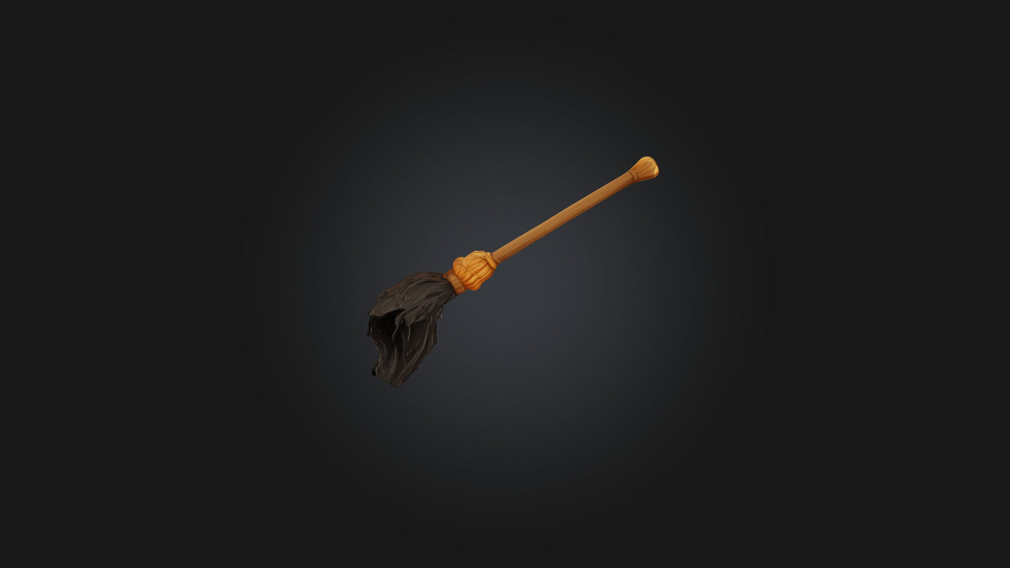 Cartoon Broomstick 3D model