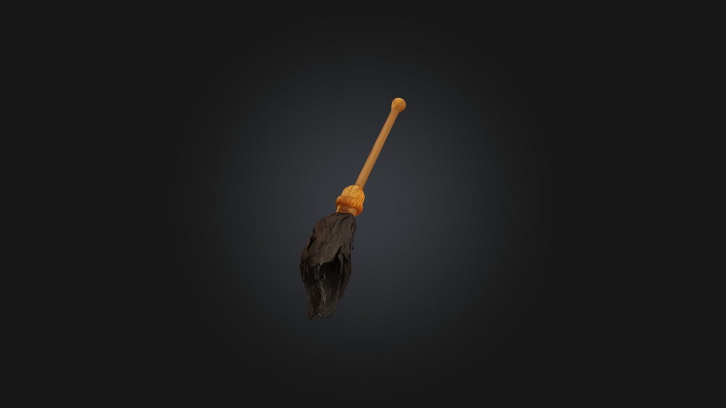 Cartoon Broomstick 3D model