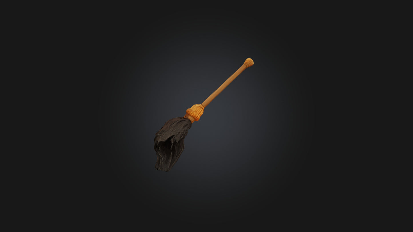 Cartoon Broomstick 3D model