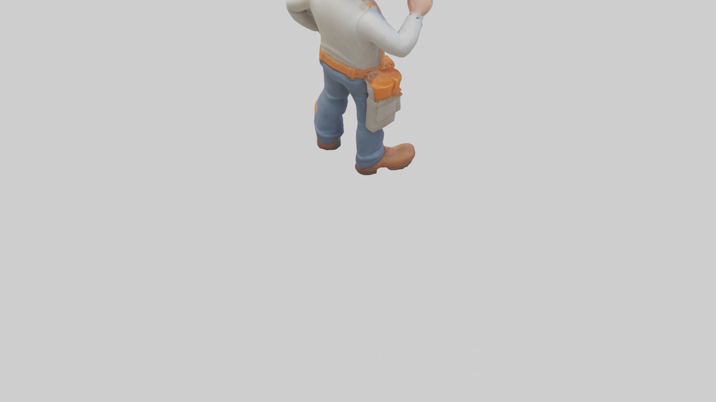 Cartoon Building Contractor model 3D model