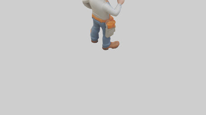 Cartoon Building Contractor model 3D model