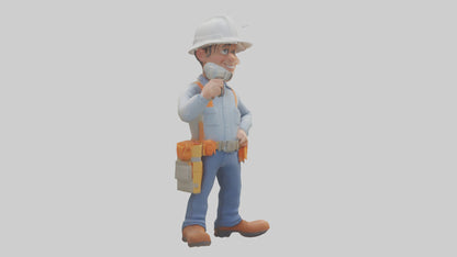 Cartoon Building Contractor model 3D model