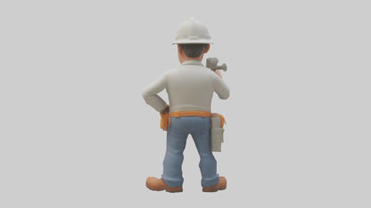 Cartoon Building Contractor model 3D model