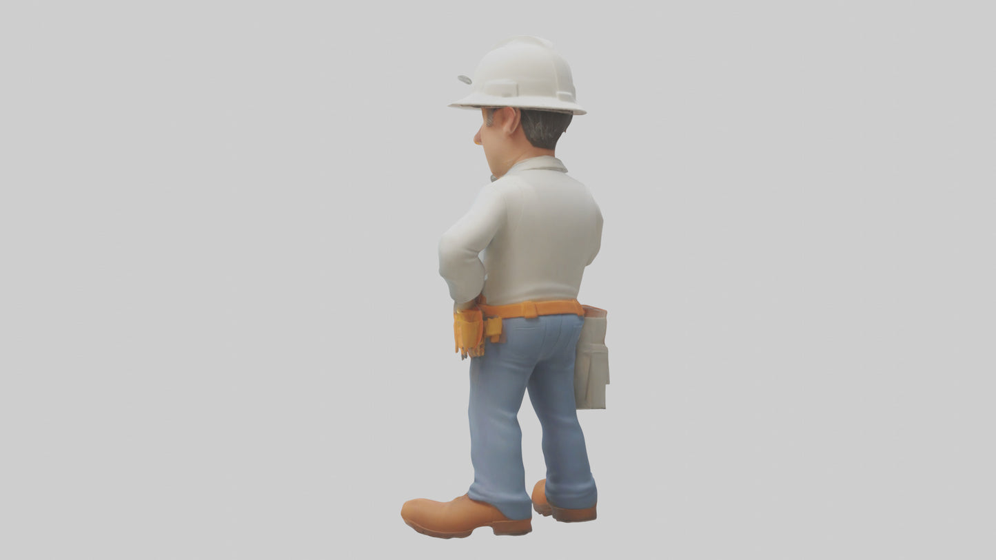 Cartoon Building Contractor model 3D model