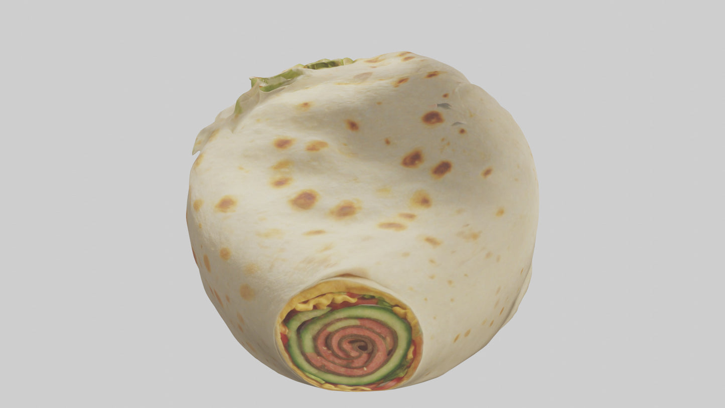 Cartoon Burrito model 3D model