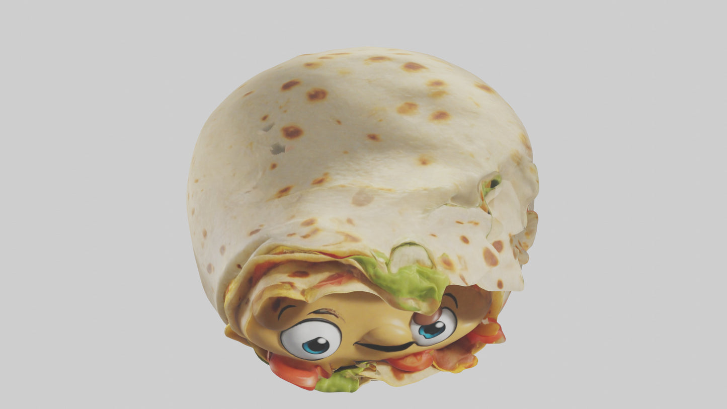 Cartoon Burrito model 3D model